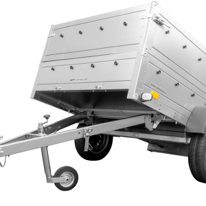 Remorque voiture Garden Trailer 201 KIPP 500 kg (200x125 cm) avec rehausses et roue jockey