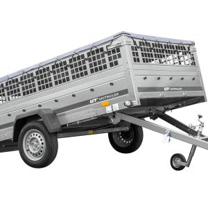 Remorque légère 264x150 UNITRAILER GARDEN 265 KIPP avec ridelles grillagées et bâche grise