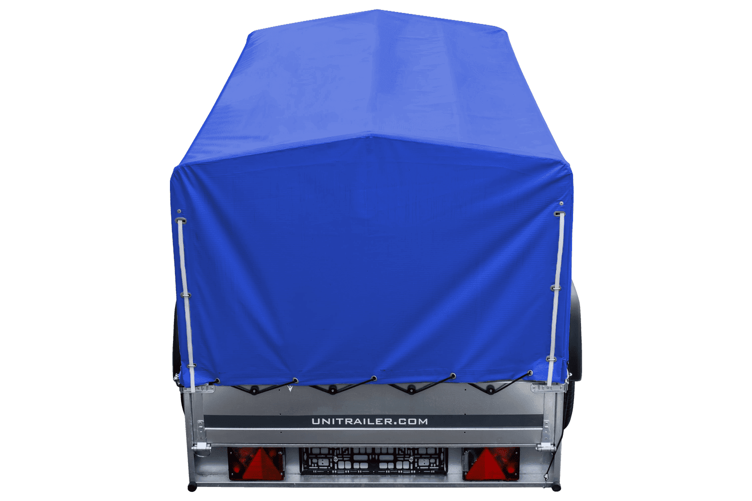 Remorque routière 230 KIPP – Bâche haute bleue, arceau H-800 et roue jockey – Image 5