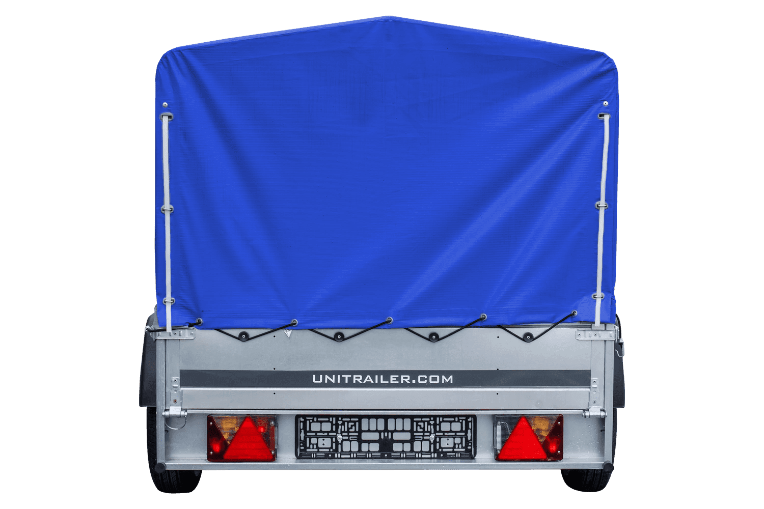 Remorque routière 230 KIPP – Bâche haute bleue, arceau H-800 et roue jockey – Image 4