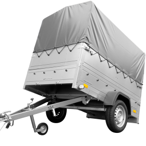 Remorque simple essieu 200x106 Garden Trailer 200 KIPP avec bâche haute et rehausses