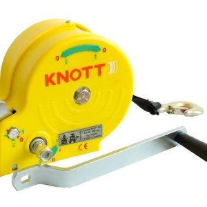 Treuil 450 kg à sangle KNOTT boîtier jaune