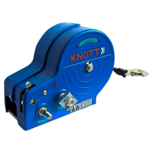 Treuil remorque bateau à sangle 1150 kg KNOTT boîtier bleu