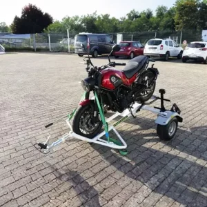 Remorque Porte-Moto For One – Ultra-Légère 70 kg – Blanc – PTAC 400 Kg.