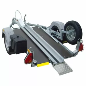 Remorque Porte-Moto KXL 165 avec Bloc-Roue – PTAC 500 Kg.